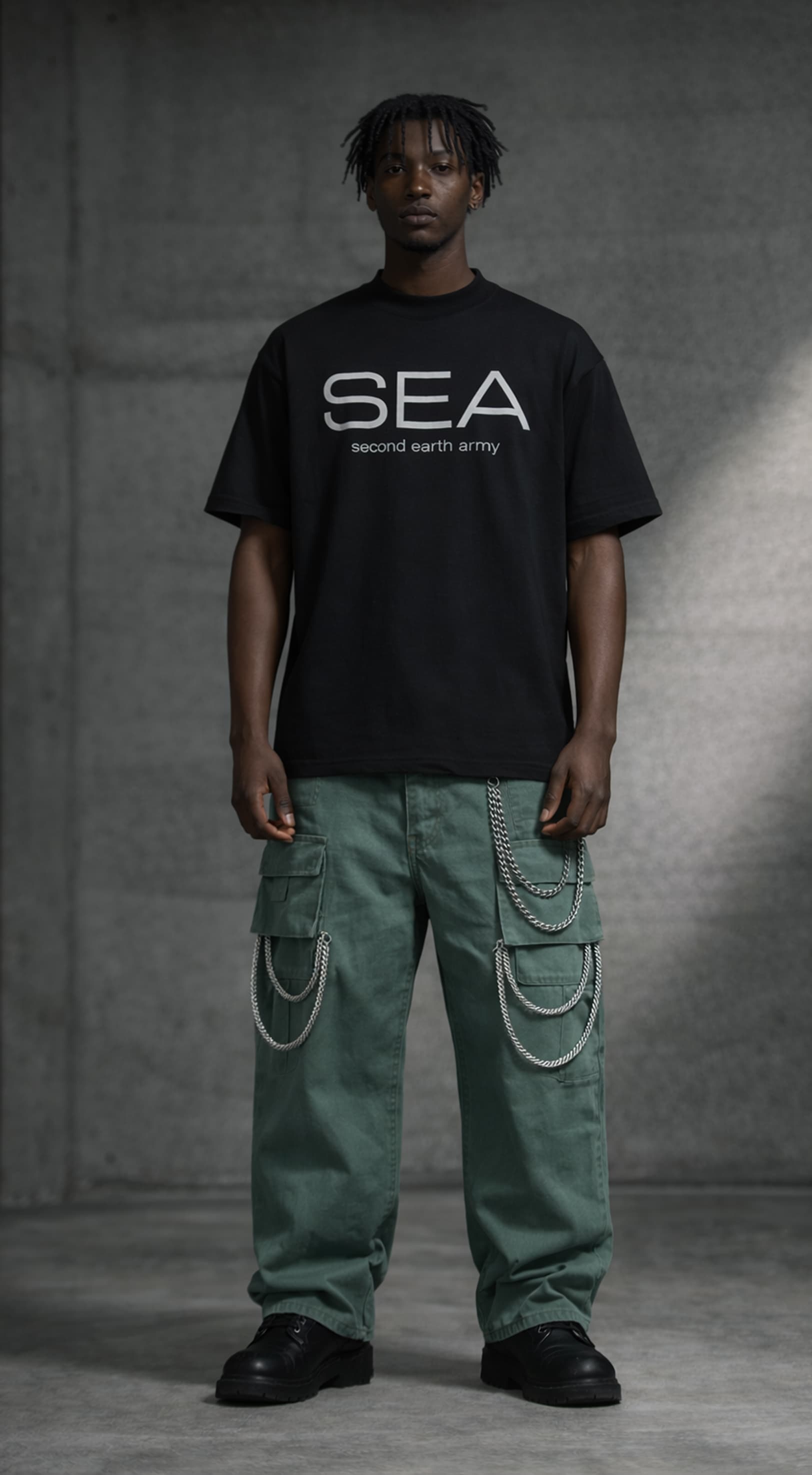 SEA Logo Tee in black