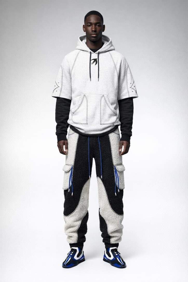 Short Sleeve Hoodie in heather grey